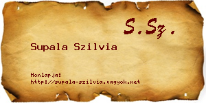 Supala Szilvia névjegykártya