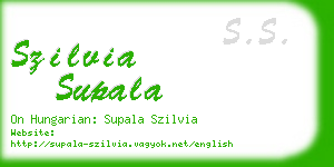 szilvia supala business card